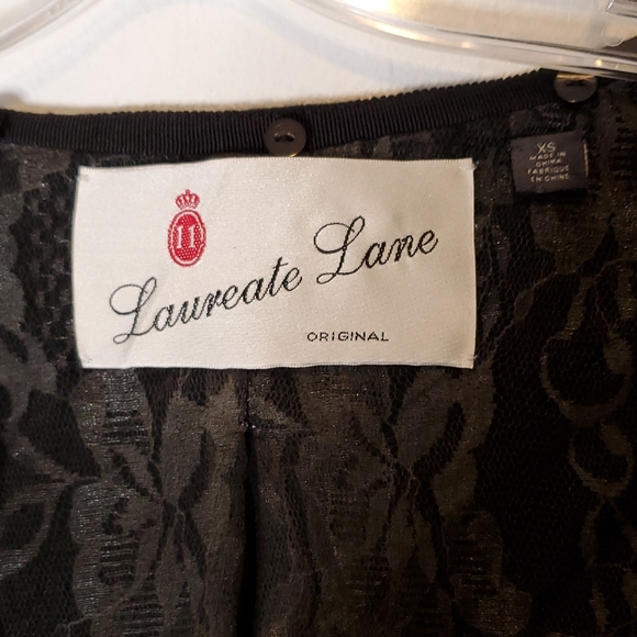 Laureate Lane 100% Cashmere Lace Embleshished Rinestone Cropped Cardigan Sz XS/S - Picture 4 of 9